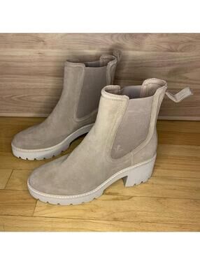 Dolce Vita Hawk H2O Waterproof Chelsea Boot in Tan Suede - Size 9.5